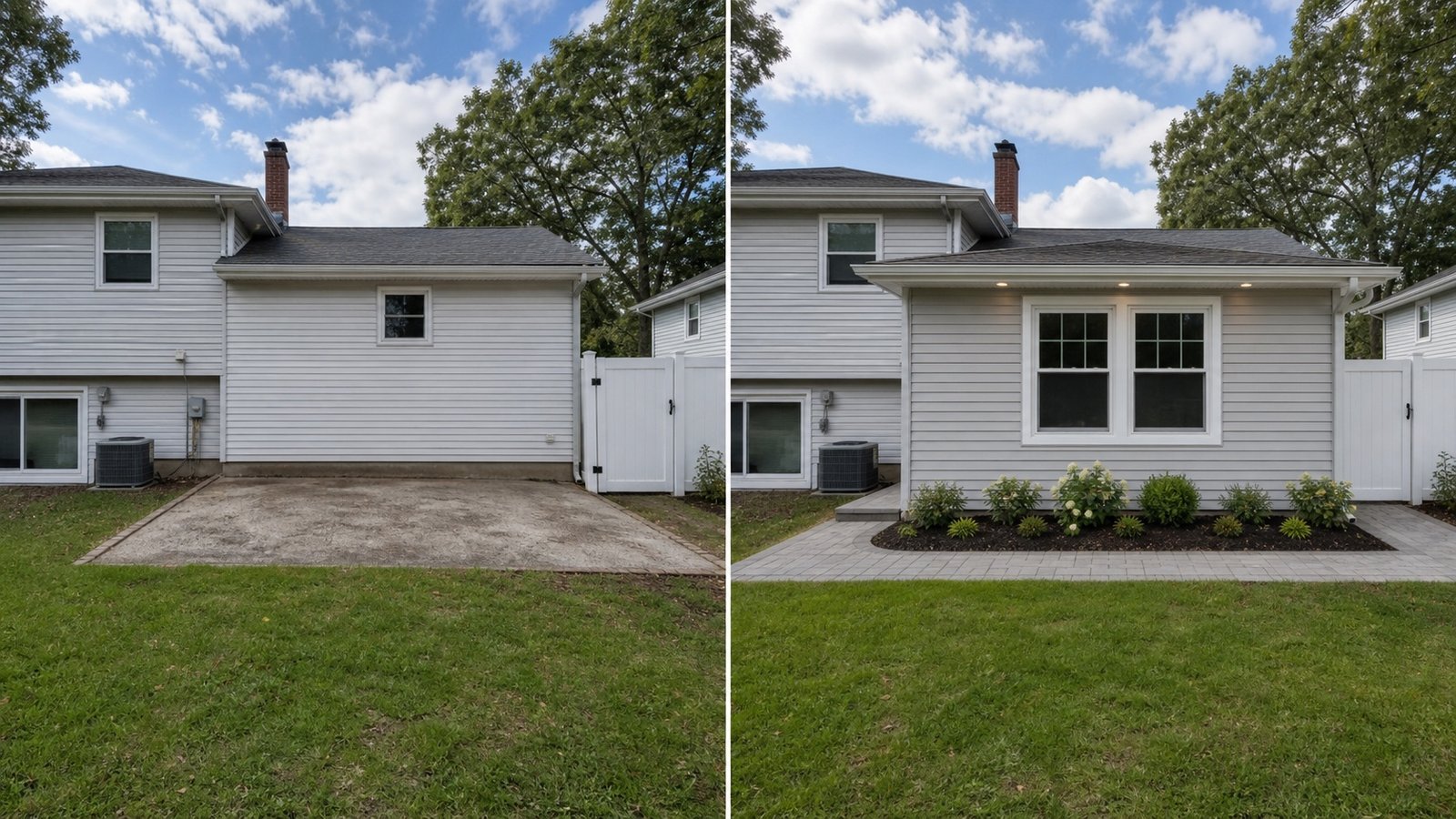 BluRock Services bedroom suite extension before and after project on Long Island, New York