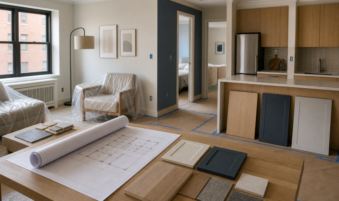 Queens apartment prepared for co-op or condo renovation planning