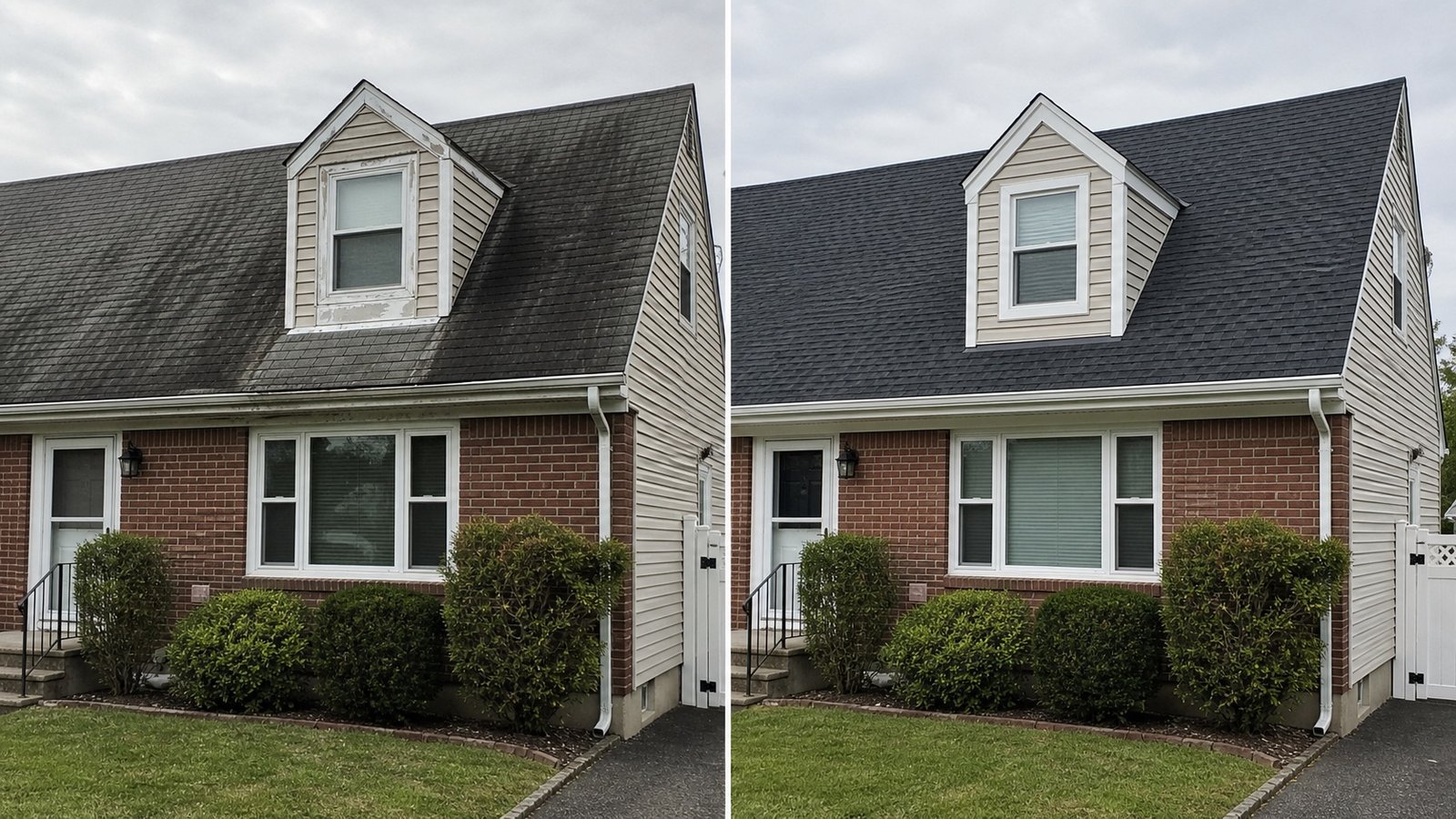 BluRock Services Roofing before and after Dormer Flashing Queens Ny project in Queens, NY.